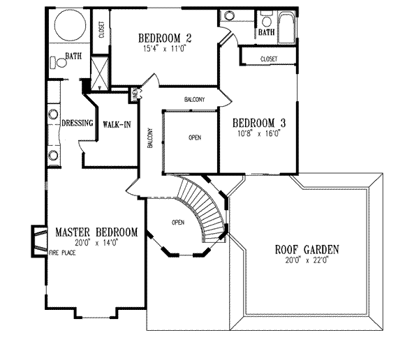 Home Plan - European Floor Plan - Upper Floor Plan #1-579