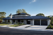 Ranch Style House Plan - 5 Beds 4 Baths 3748 Sq/Ft Plan #515-17 Exterior 
