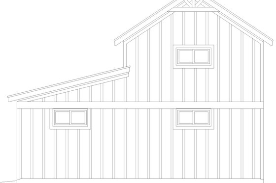 Exterior - Rear Elevation for Barndominium House Plan #932-1154, 0 bath