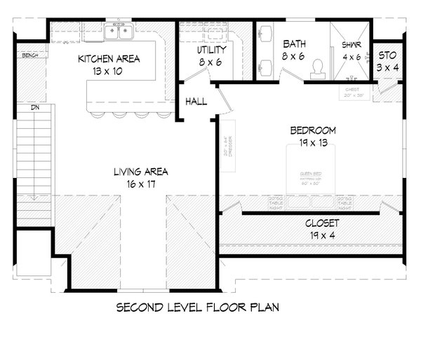 Country Floor Plan - Upper Floor Plan #932-566