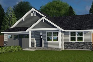 Craftsman Exterior - Front Elevation Plan #53-468