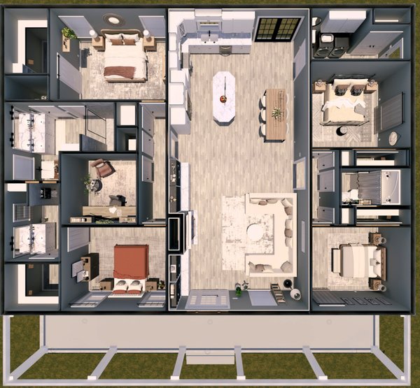 Traditional Floor Plan - Main Floor Plan #44-253