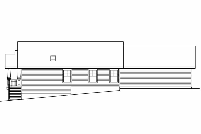 Architectural House Design - Exterior - Other Elevation 1 for Craftsman House Plan #124-617 - 3 bed, 2 bath