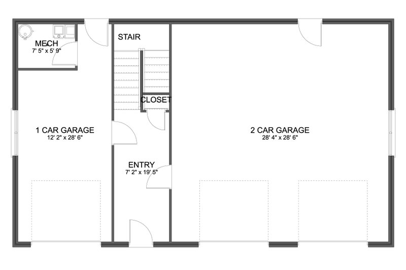 House Design - Floor Plan - Main Floor for Farmhouse House Plan #1060-307 - 2 bed, 1 bath