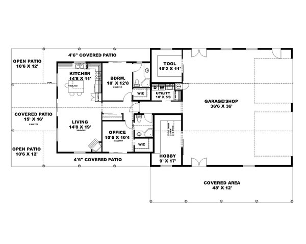 Craftsman Floor Plan - Main Floor Plan #117-999