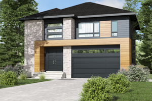 Classical Exterior - Front Elevation Plan #25-4943