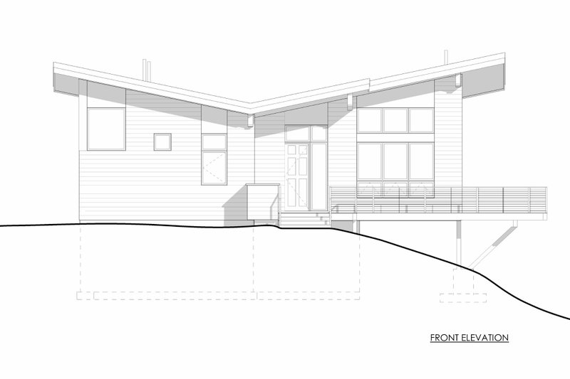 House Blueprint - Exterior - Other Elevation 2 for Cabin House Plan #1042-24 - 2 bed, 2 bath