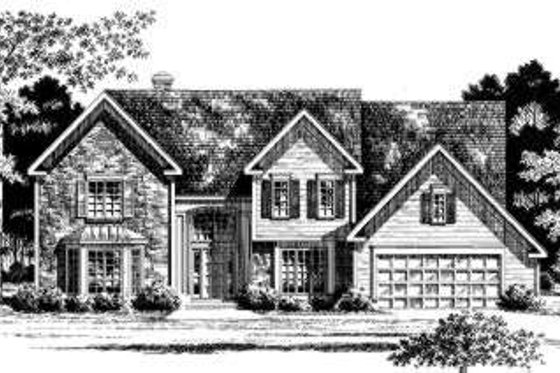 Exterior - Front Elevation for Traditional House Plan #328-118 - 4 bed, 2.5 bath