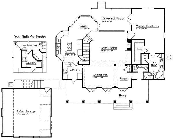 Traditional Floor Plan - Main Floor Plan #417-195