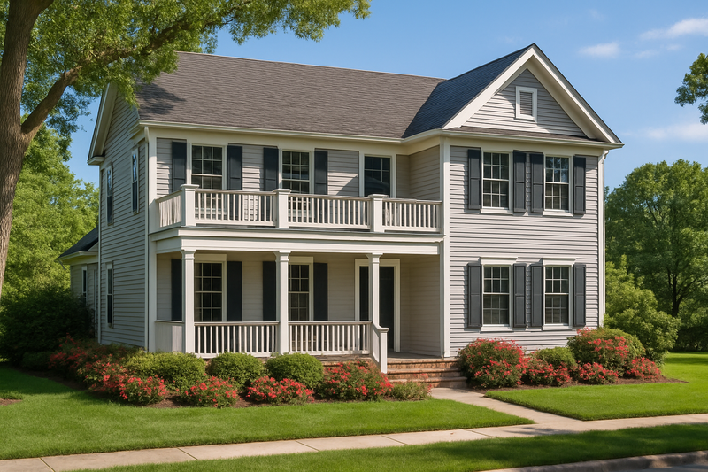 House Blueprint - Colonial Exterior - Front Elevation Plan #17-406