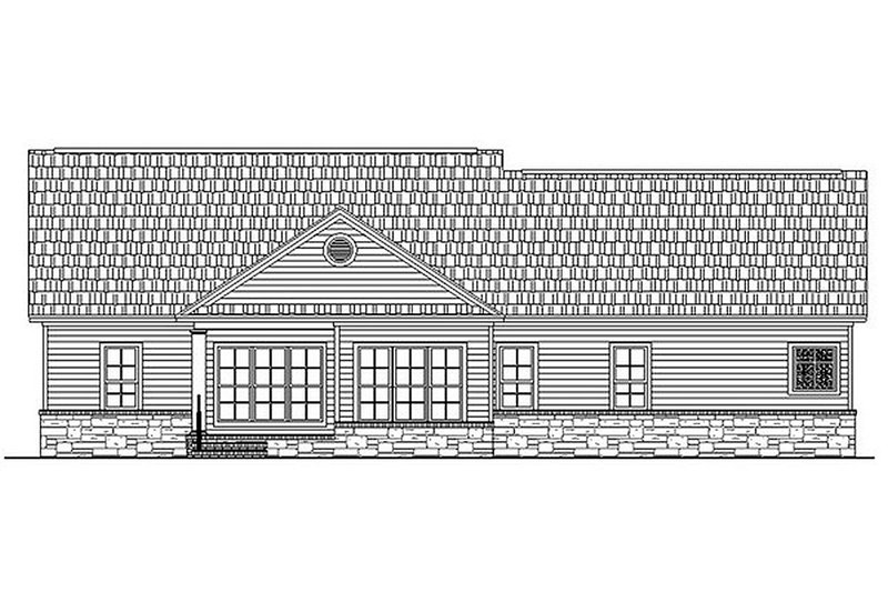 Dream House Plan - Exterior - Rear Elevation for Southern House Plan #21-131 - 3 bed, 2.5 bath