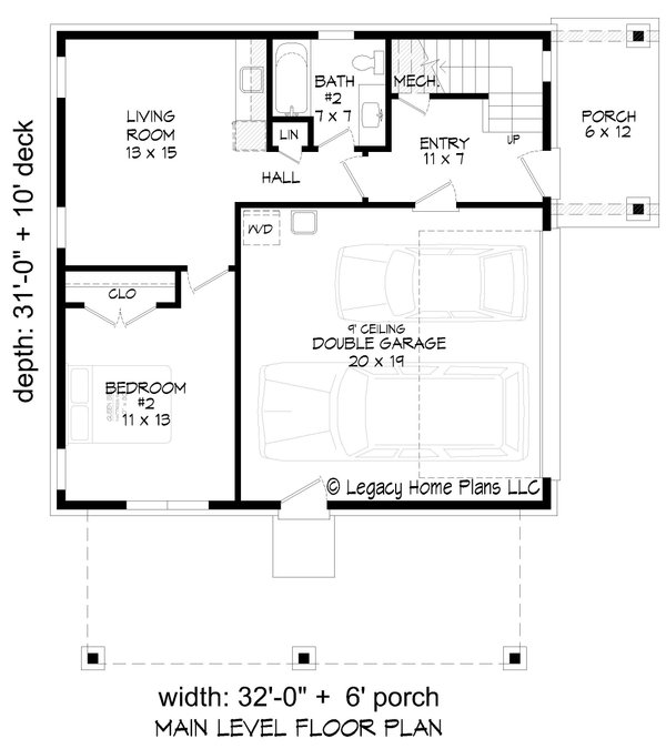 House Blueprint - Contemporary Floor Plan - Main Floor Plan #932-807