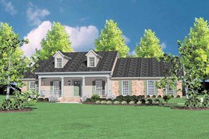 Southern Exterior - Front Elevation Plan #36-211