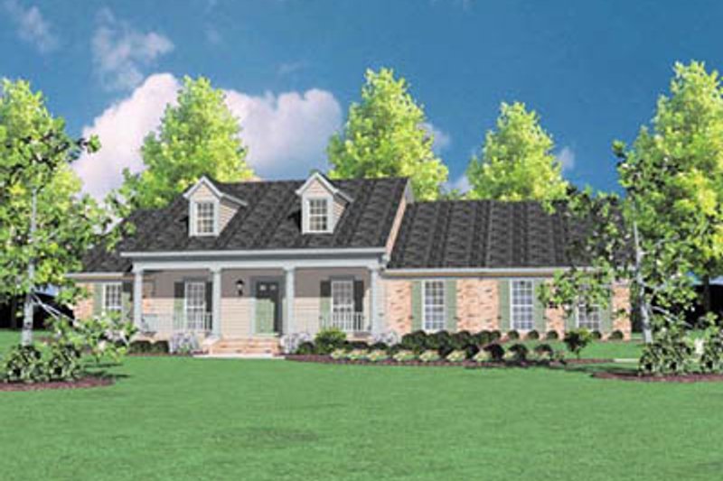 House Design - Southern Exterior - Front Elevation Plan #36-211