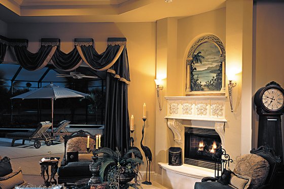 Interior - Family Room for Mediterranean House Plan #930-291 - 3 bed, 4 bath