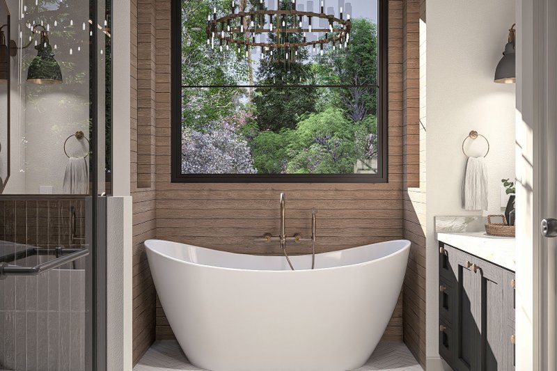 Architectural House Design - Interior - Master Bathroom 2 for Cottage House Plan #455-675 - 4 bed, 3.5 bath