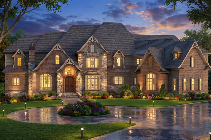 Exterior - Front Elevation 2 for Traditional House Plan #54-703 - 3 bed, 2 bath