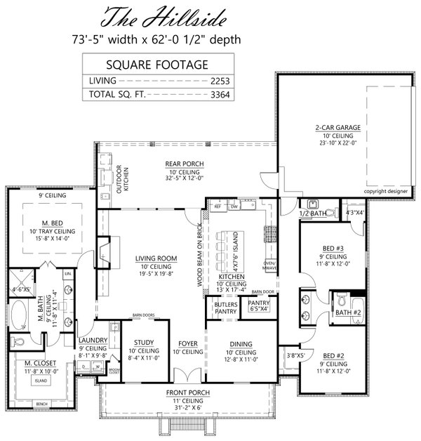 Farmhouse Floor Plan - Main Floor Plan #1074-98