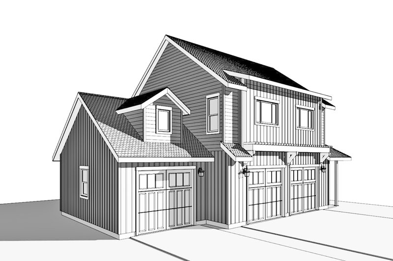 Architectural House Design - Exterior - Other Elevation 2 for Farmhouse House Plan #1099-10 - 1 bed, 1 bath