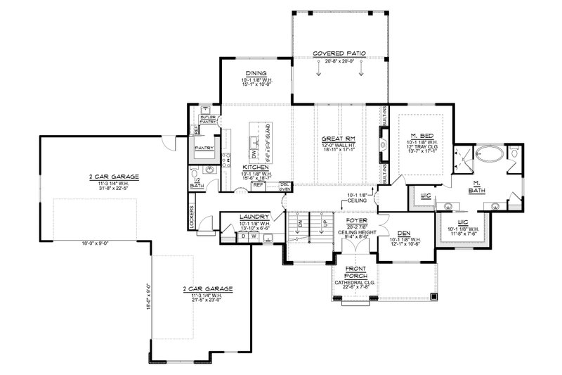 House Design - Floor Plan - Main Floor for Modern House Plan #1064-478 - 5 bed, 3.5 bath