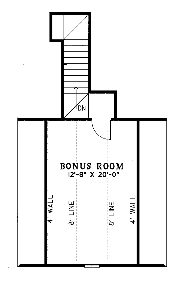 Traditional Floor Plan - Upper Floor Plan #17-1122