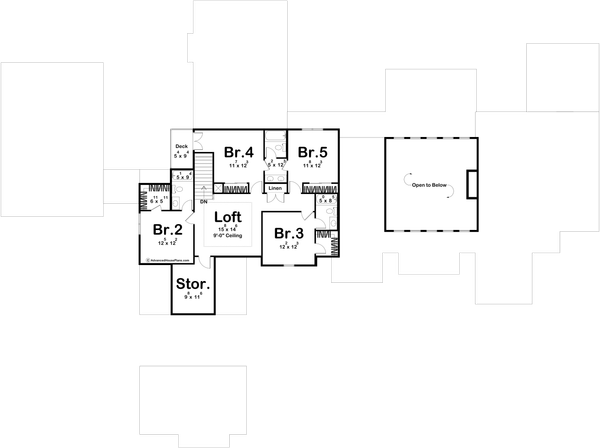 Dream House Plan - Modern Floor Plan - Upper Floor Plan #455-464