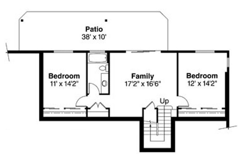 Home Plan - Floor Plan - Lower Floor for Ranch House Plan #124-740 - 3 bed, 2.5 bath