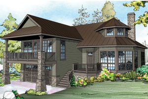 Country Exterior - Front Elevation Plan #124-917