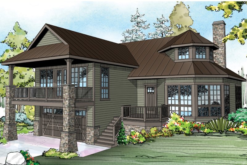 Home Plan - Country Exterior - Front Elevation Plan #124-917