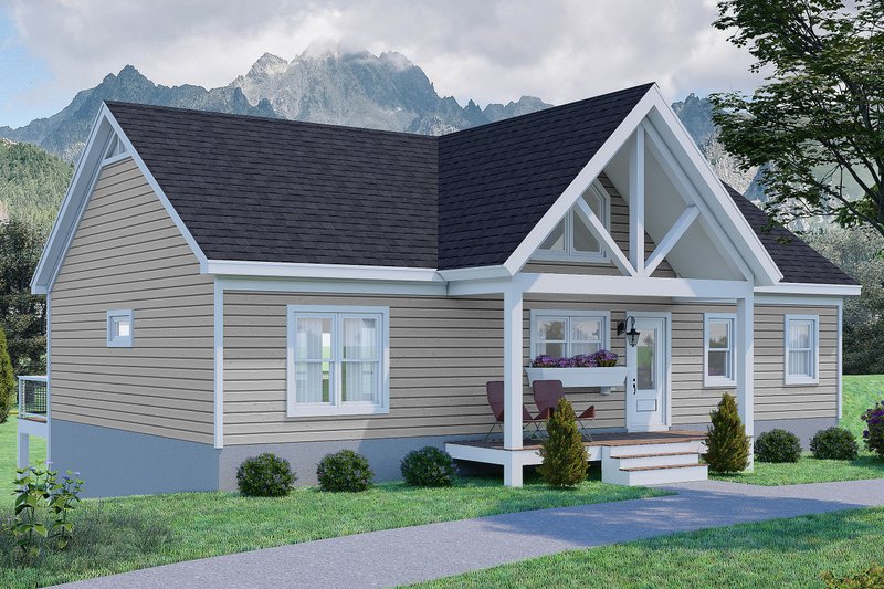 Architectural House Design - Exterior - Other Elevation for Country House Plan #932-1059 - 3 bed, 2 bath