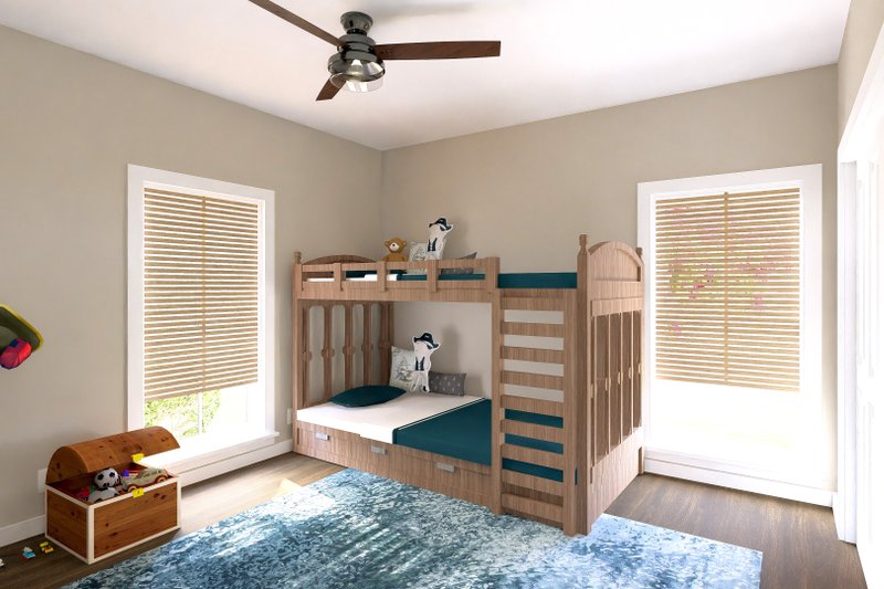 Home Plan - Interior - Bedroom 2 for Farmhouse House Plan #44-258 - 3 bed, 2 bath