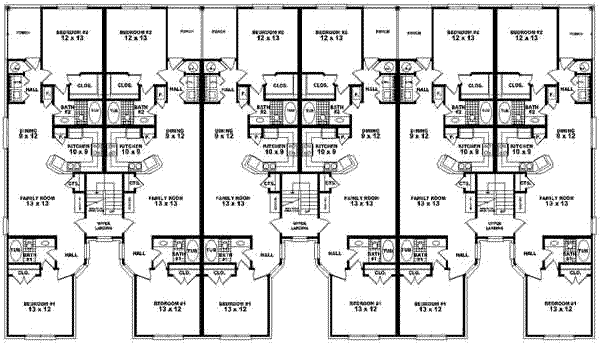 Traditional Floor Plan - Upper Floor Plan #81-653
