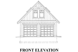 Exterior - Front Elevation 3 for Traditional House Plan #118-180, 0.5 bath