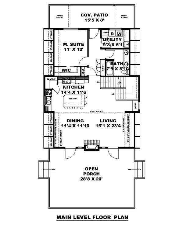 Cabin Floor Plan - Main Floor Plan #117-981