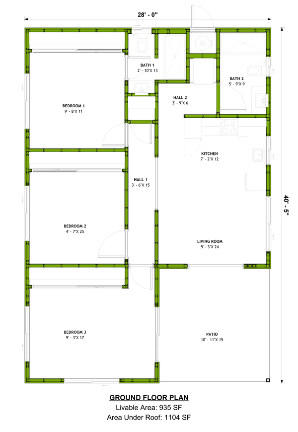 Beach Floor Plan - Main Floor Plan #1106-66
