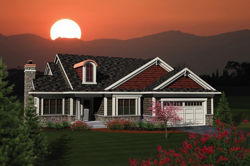 House Plan Design - Ranch Exterior - Front Elevation Plan #70-1076