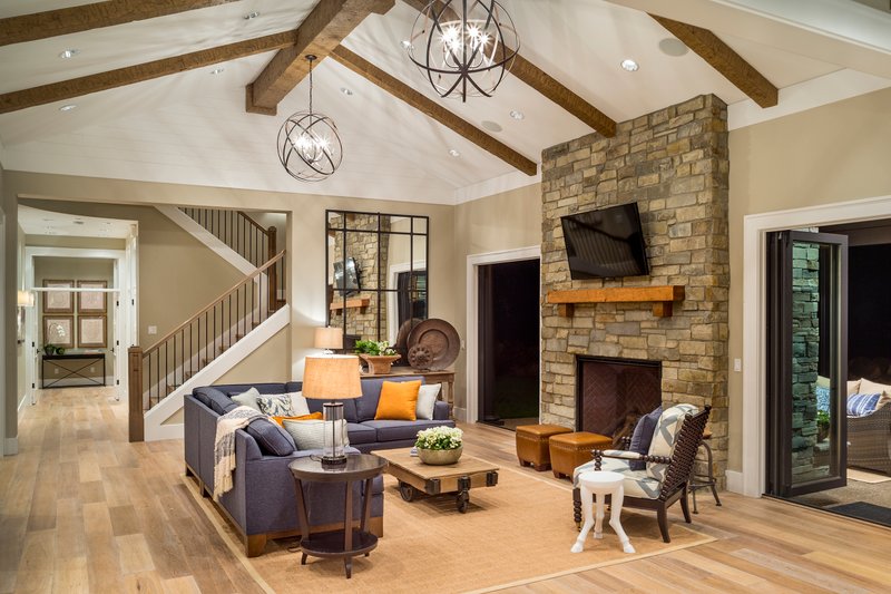 House Plan Design - Great Room - 4900 square foot Colonial home