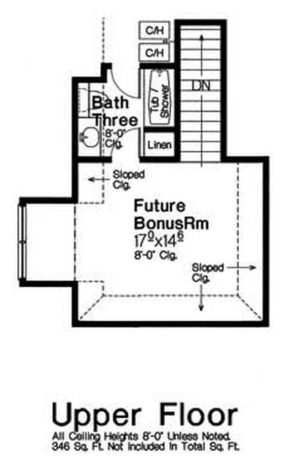 Home Plan - Craftsman Floor Plan - Upper Floor Plan #310-1320