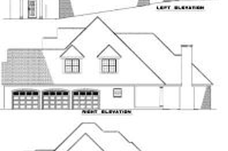 Home Plan - Exterior - Rear Elevation for European House Plan #17-444 - 4 bed, 4.5 bath