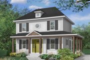 Colonial Style House Plan - 3 Beds 2 Baths 1352 Sq/Ft Plan #23-261 
