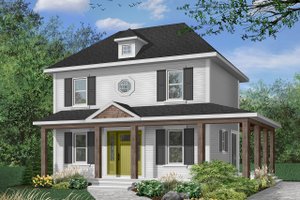 Exterior - Front Elevation 4 for Colonial House Plan #23-261 - 3 bed, 2 bath