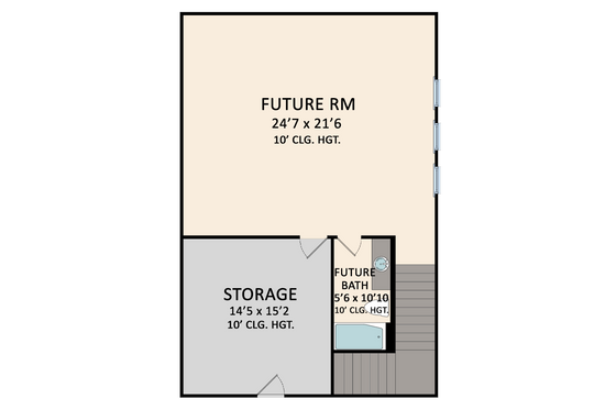 Floor Plan - Upper Floor for Modern House Plan #1081-11 - 4 bed, 4.5 bath