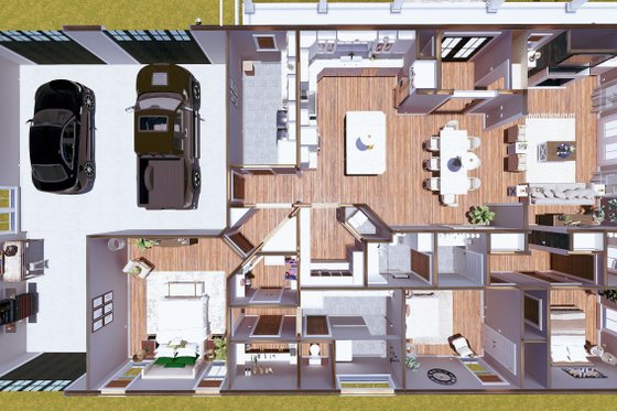 Floor Plan - Other Floor for Barndominium House Plan #44-291 - 3 bed, 2.5 bath