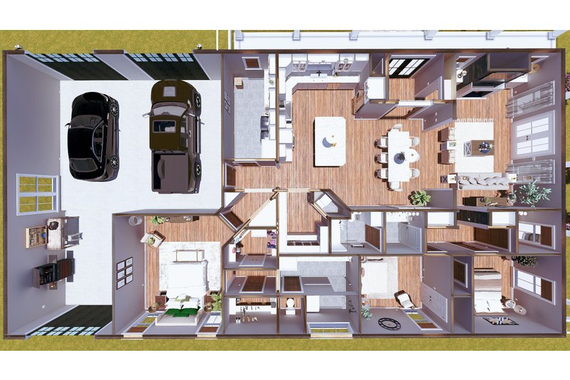 Home Plan - Floor Plan - Other Floor for Barndominium House Plan #44-291 - 3 bed, 2.5 bath