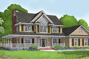 Farmhouse Exterior - Front Elevation Plan #11-202