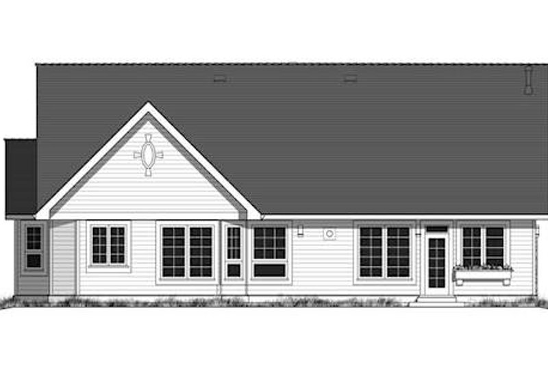 House Design - Exterior - Rear Elevation for Ranch House Plan #18-2004 - 3 bed, 3 bath