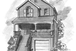 Craftsman Exterior - Front Elevation Plan #20-427