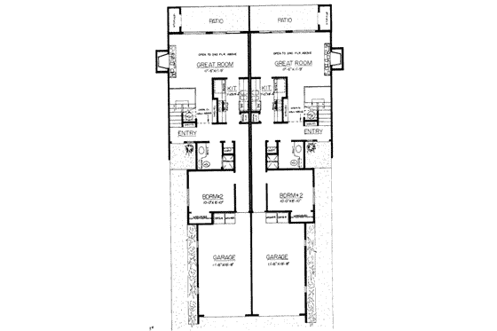 Floor Plan - Main Floor House Plan #303-203 - 2 bed, 2 bath