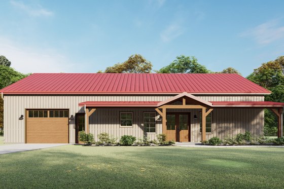 Three-Bedroom Design with Garage