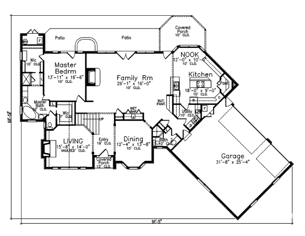 European Floor Plan - Main Floor Plan #52-217